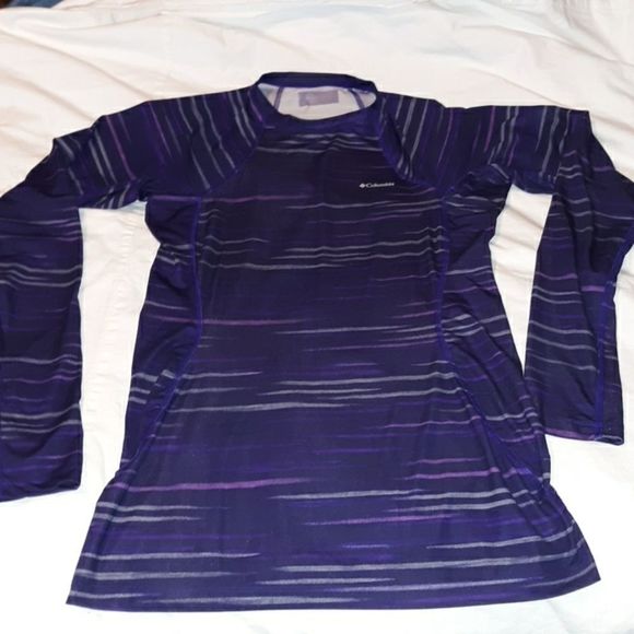 Columbia Purple Striped‎ QuickDry Long Sleeve Shirt - Picture 1 of 5